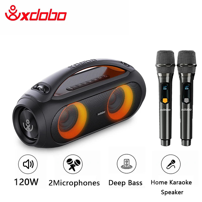 Six Models XDOBO Speaker Subwoofer Soundbar With 2 Microphones Home Karaoke Smart TV Outdoor Camping Party Live Stage Speaker