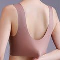 FallSweet 4PCS Plus Size Ice Silk Bra for Women Seamless Push Up Bralette Wireless Lace Brassiere Summer Underwear Lingerie Tops
