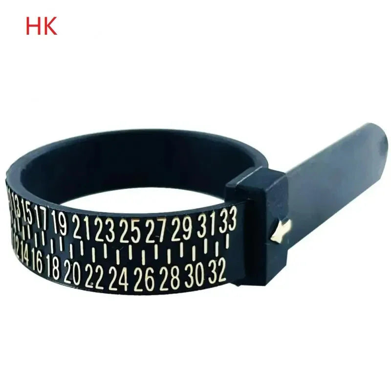 1pc Ring Sizer Measure Plastic UK US EU JP HK Size Loop Ring Size Measuring Tools Finger Gauge Ring Sizer Jewelry Sizing Tool