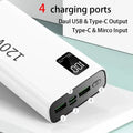 120W 50000mAh Portable Power Bank with LED Display Fast Charging High Capacity Powerbank for iPhone Samsung Huawei