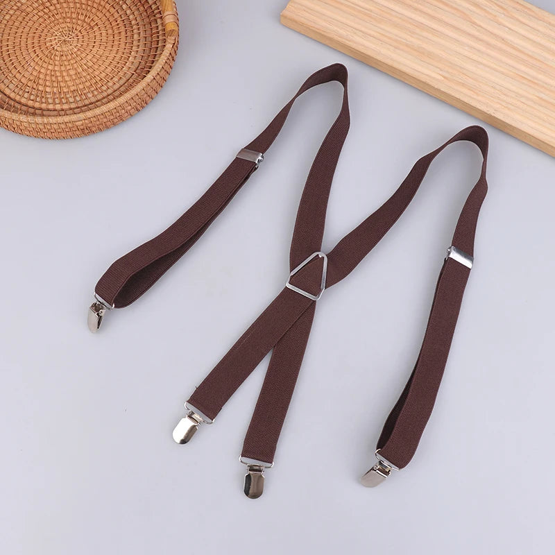 Elastic Adjustable Suspenders For Adults And Kids - Men Women Braces Set For Children Boys Girls Wedding - Visuel 7 | SAMAG