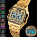 Unisex Digital Bracelet Watches Luxury Stainless Steel Strap LED Waterproof Chronograph Fashion Alarm Clock Male | SAMAG