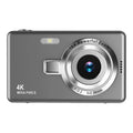 4K HD Digital Camera 16X Digital Zoom Compact CCD Camera Portable Vintage Vlog Camera for Students Travel 2.4 Inch IPS Screen