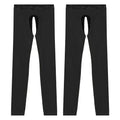 2 Open crotch thermal pants men's thin leggings middle-aged elderly long johns autumn and winter tight inner threads