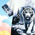 Summer Boys Ink Wash Tiger All Over Print Short Sleeve - View 5 | SAMAG