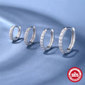 BOAKO Classic Moissanite 925 Sterling Silver 6/7/8/9mm Earrings For Women Circle Jewelery Piercing Party - Visuel 3 | SAMAG