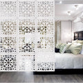 12 PCS Hanging Room Divider Decorative Thick Wall Screen Panels Floral Carving Pattern Hollow Out Design for Bedroom Living Dini