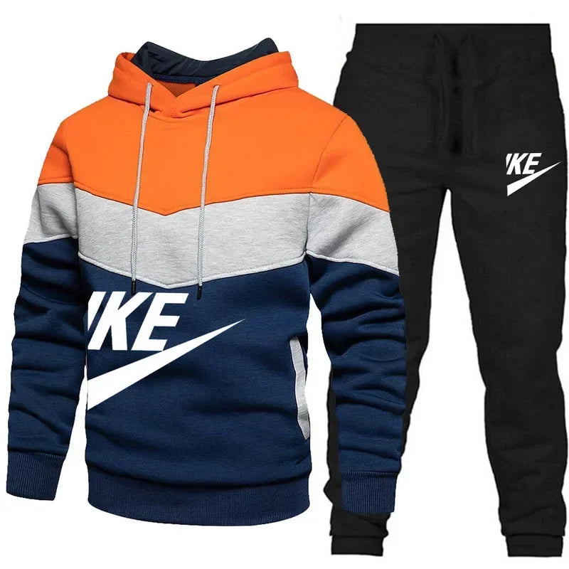 Men Autumn Winter Sets Zipper Hoodie Pants Pieces Casual | SAMAG