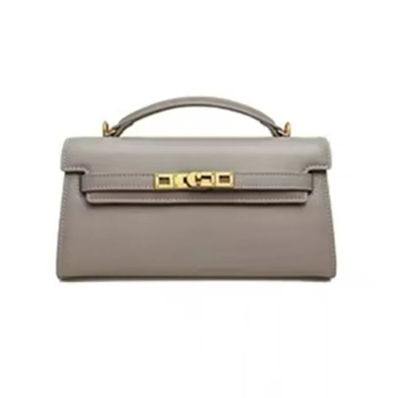 French Crocodile Trendy Solid Color Handbag Women's Classic Versatile Boston Bag