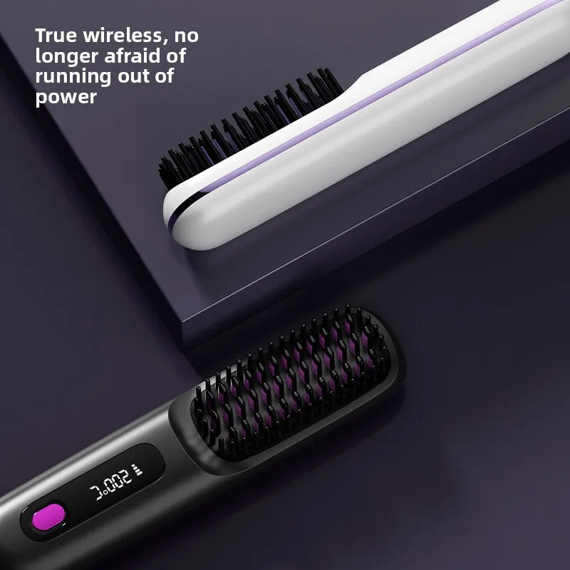 New Cross Border Wireless Straightening Comb, Negative Ion Straightening Comb, Wireless Straight Roll Portable Straightening Cur