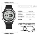 Hearkent Unisex 8 Vibrating Alarms Watch Medication Pill Clock Reminder Big Number Waterproof for Deaf - Visuel 2 | SAMAG