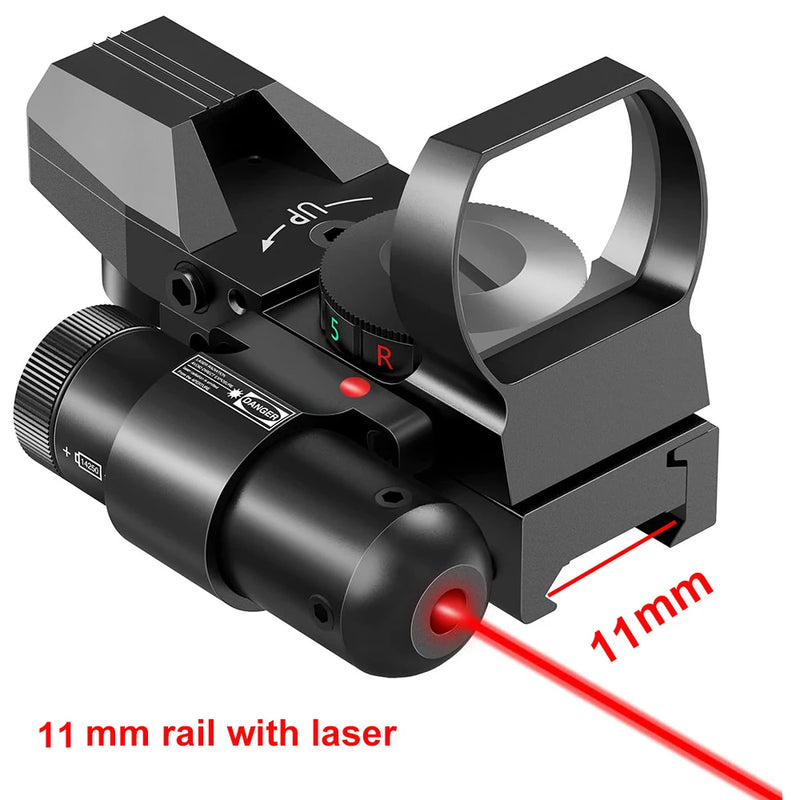 Hot 20mm Rail Riflescope Hunting Optics Holographic Red Dot Sight Reflex 4 Reticle Scope Collimator Sight