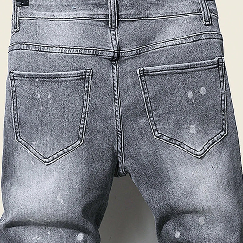 Men's Slim Stretchy Denim Jeans for Pants Tearing | SAMAG