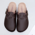 PU Leather Birken Mules Cork Footbed Potato Shoes Comfort Slip on Sandals with Arch Support Black White Brown With Arch Support