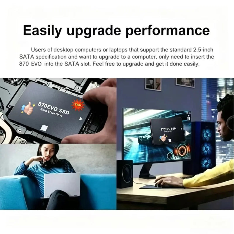 Disque SSD EVO Haute Performance 2026 - Stockage Disque à État Solide Rapide Et Durable Pour Ordinateur Portable & Gaming