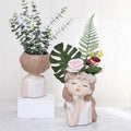 European Art Ornaments Planter Home Decor Humanoid Vase Potted Characters Succulent Flowerpot Portrait Girl Flower Pot