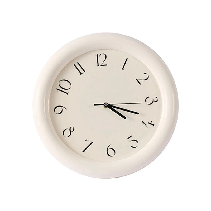 Wall Clock Non Ticking Rustic Modern Decorative Clock Round Time Clock Small Clock for Bathroom Office Bedroom Study Home