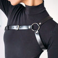 Fashion PU Leather Harness Belts Gothic Punk One Shoulder Suspenders Straps for Women Street Style Friends Gathering Accessories