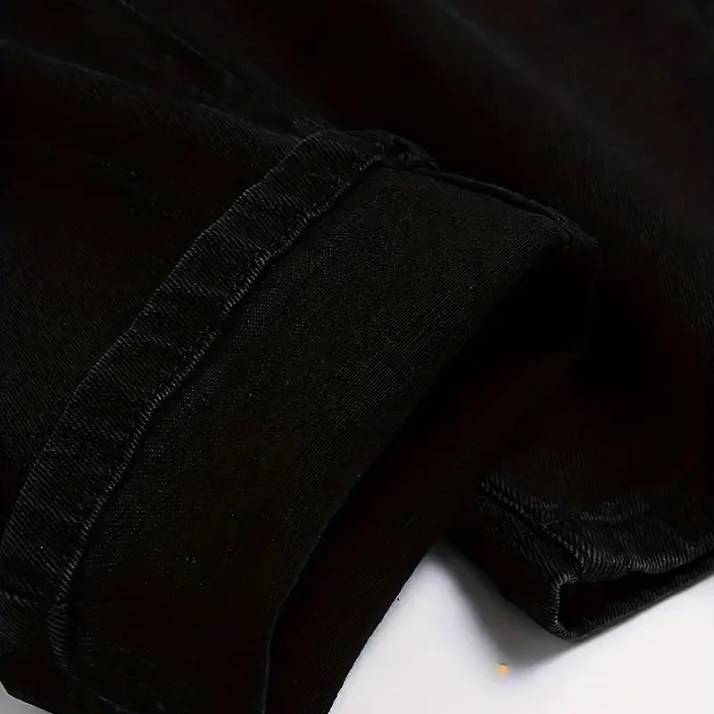 Slim-fit Men's Washed Jeans Casual Straight Leg Trousers | SAMAG