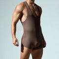 Men's One-Piece Sports Vest Shorts Comfortable Cotton Underwear Breathable Sport Suit for Men Overall Gym Clothes