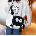 Trendy Korean Girl's Crossbody Bag Shoulder Bags Small Round Bag Quirky Personality Canvas Small Bag for Girls Coin Purse