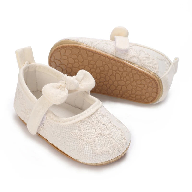 NEW Baby Baptist Shoes Girl Boy Shoes Lace Rubber Sole Anti-slip Toddler First Walkers Infant Crib Shoes Newborn Girl Moccasins