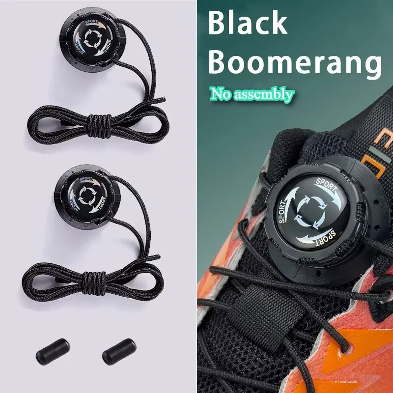 Thick Rope Swivel Buckle Shoelaces New Upgrade Automatic No Tie Laces For Sneakers Shoe Accessories For Adults Kids