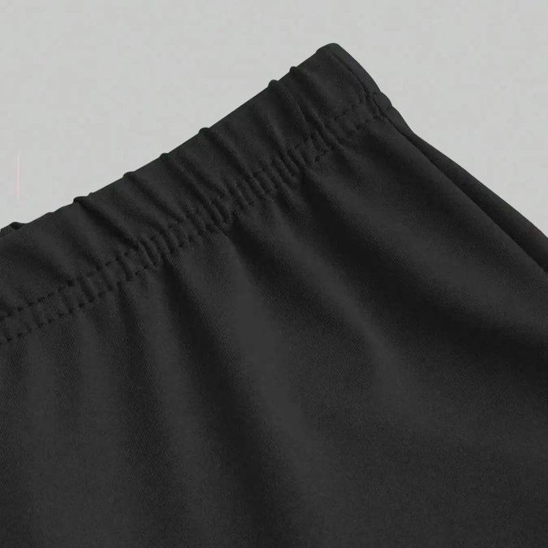 Girls' Casual Short-Sleeve Set: Regular Top + Black | SAMAG