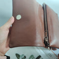 Zency New Soft Plain Color Leather Bag Multiple Pockets Women's Bag Genuine Leather Shoulder Crossbody Versatile Commuting Bag