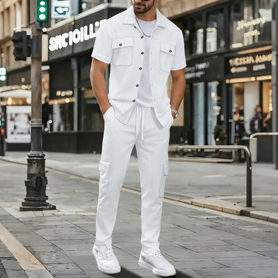 Men's Matching Sets: Waffle Knit Outfit & Light Coats | SAMAG