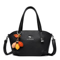 Luxury Handbags for Women New Soft Leather Large Capacity Commute Tote Bag Elegant Floral Pendant Design Shoulder Crossbody Bag
