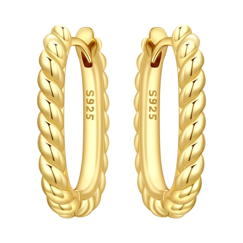 Orstarry S925 Sterling Silver 18k Gold Modern Square Earrings Hoop Earrings For Women Jewelry Original Trendy Anniversary Gifts