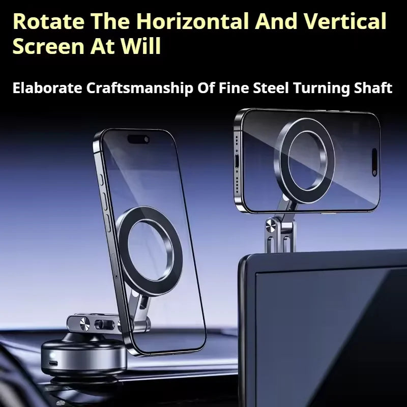 New X93 Magnetic Vacuum Adsorption Car Phone Holder 360° Rotating Strong Suction Holder for Mobile Phone Desktop Live Streaming