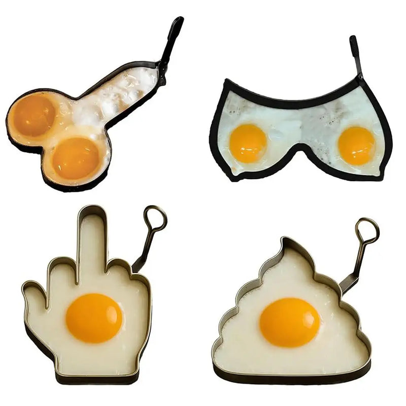 Funny Fried Egg Mold Creative Stainless Steel Non-Stick Omelette Kitchen Cooking Tool Girlfriend DIY Breakfast Sandwich Gadget