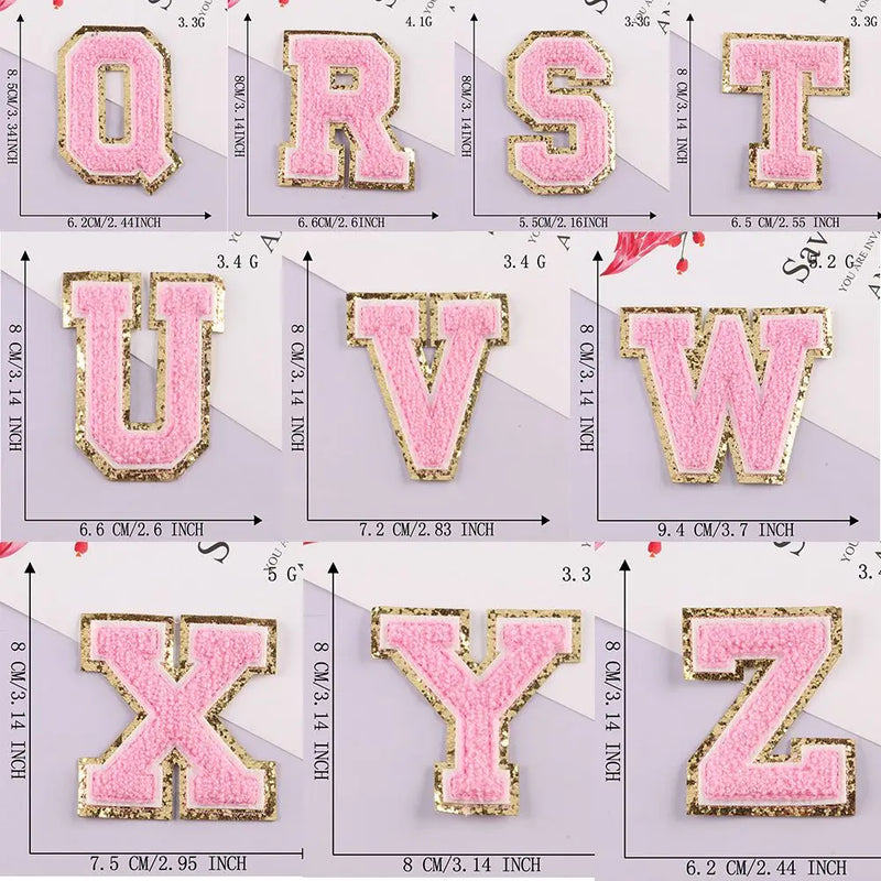 On Clothing Towel English Alphabet Decoration DIY Applique Accessories Patches Clothing Badges Clothes Embroidery Appliques