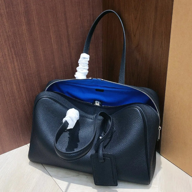 Handbag Large Capacity Leather Women's Bag Boston Shoulder Exquisite Unique Versatile Fashion Hand Carry Classic Elegant High