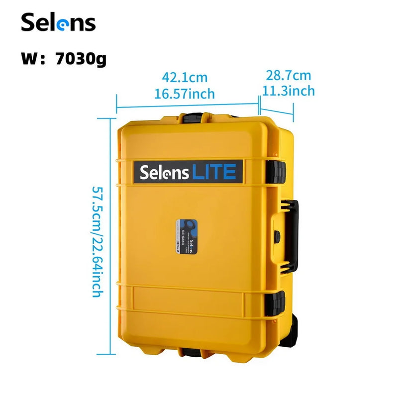 Selens Photography Toolbox Trolley Hard Case Professional Safety Protective Waterproof Shockproof Suitcase Safety Storage Box