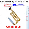 Fingerprint Sensor Touch ID Connector Flex Cable With Power Button For Samsung Galaxy A13 4G 5G A135 A136 Parts