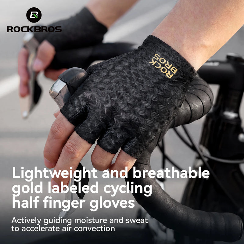 ROCKBROS Bicycle Half Finger Gloves Summer Breathable | SAMAG