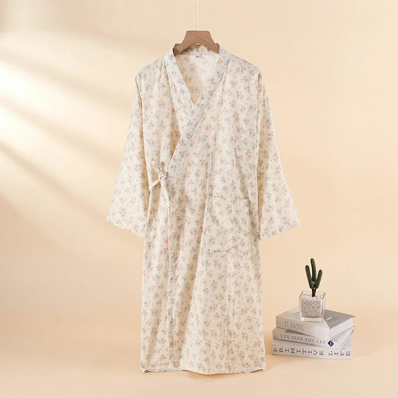 Japanese-style Kimono Pajamas Summer New 100% Cotton | SAMAG