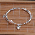 VENTFILLE 925 Sterling Silver Zircon Love Heart Bracelet | SAMAG