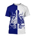 Tentacle Organism Pattern T - Shirt For Men Retro Ocean - View 7 | SAMAG