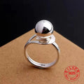 VENTFILLE 925 Sterling Silver Irregular Design Wave Golden Stackable Finger Rings Trendy Adjustable For - Visuel 12 | SAMAG