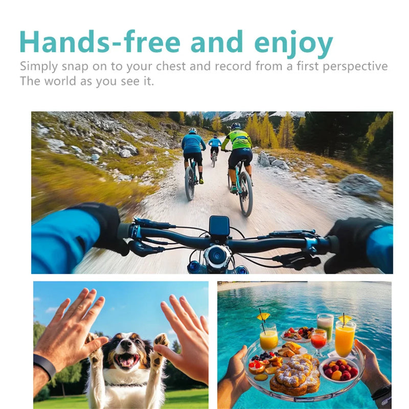 Mini 2.7K Thumb Action Camera 1080P Pocket Sport Cam 1.47 Inch 180 Angle WIFI Recorder Magnetic Attraction Bracket Camera