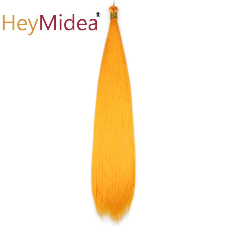 22-28Inch Straight Pony Hair Bundles Crochet Braids Hair Silky Colorful Synthetic Braiding Hair Ombre Synthetic Hair For Women