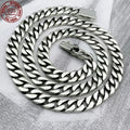 100% S925 Sterling Silver Necklace 7/810MM Punk 925 Chains Original Certified Jewelry Gifts | SAMAG