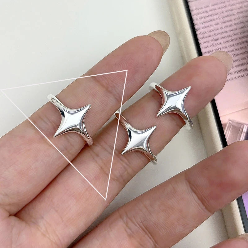 925 Sterling Silve Love Heart Hollowed Out Ring For Women Girl Extremely Fine Korea Ins Jewelry Gift Dropshipping