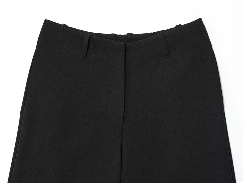 Women's Shorts New Summer Black Cropped Simple Casual - View 3 | SAMAG
