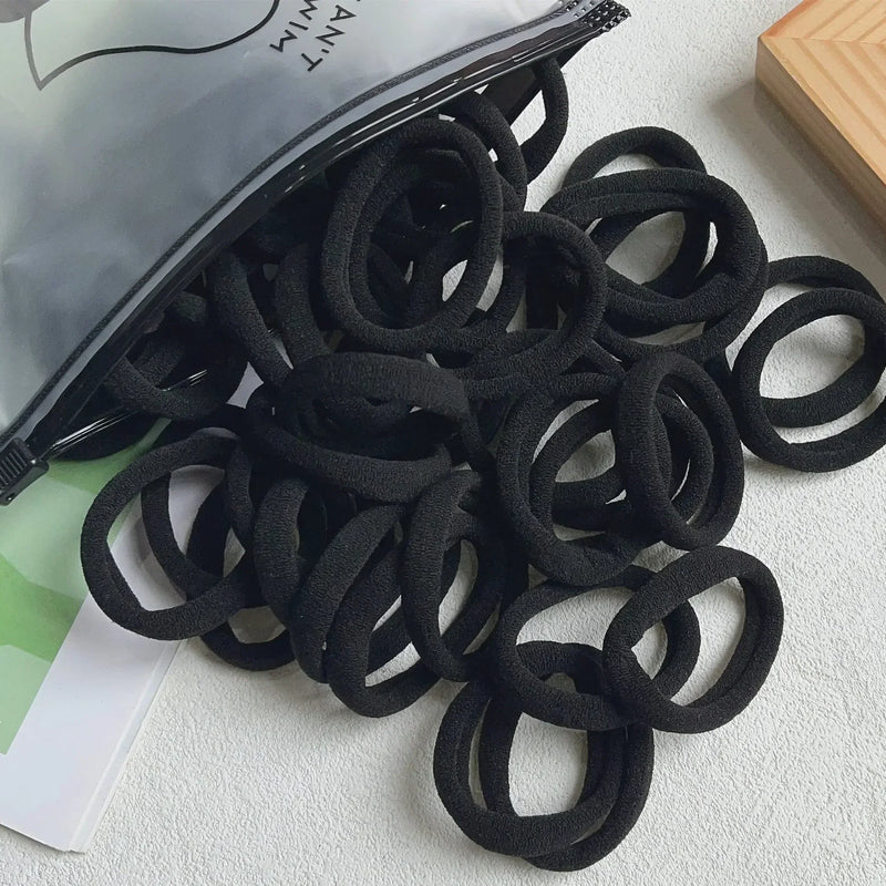 30/50/100Pcs Women Girl Mixed Colors Hair Bands Basic Hair Ties Elastic Headband Hair Scrunchies Accessories Ponytail Holder