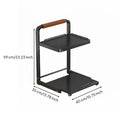 Rice Cooker Air Fryer Rack 2 - Tier Pull - out Kitchen Shelf Non - Slip Feet Adjustable Appliance Storage - View 2 | SAMAG